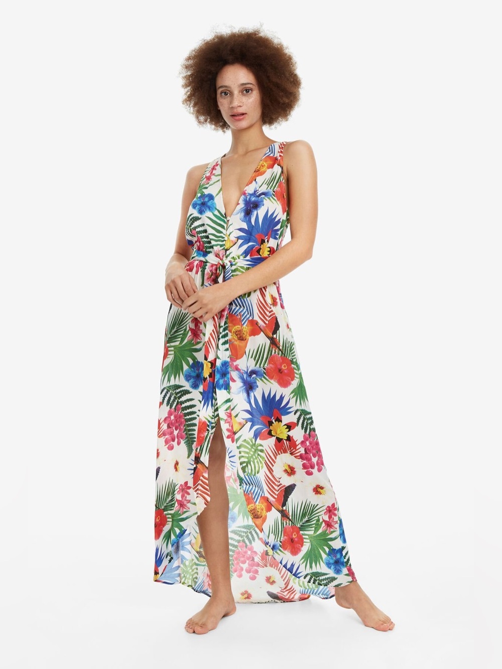 Desigual Tropical White Patrice Dress